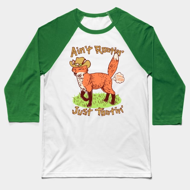 Ain't Rootin' Just Tootin' Baseball T-Shirt by Hillary White Rabbit